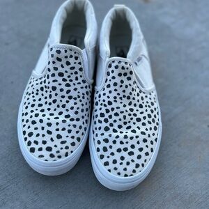 Vans Kids Sneakers White with Black Spots